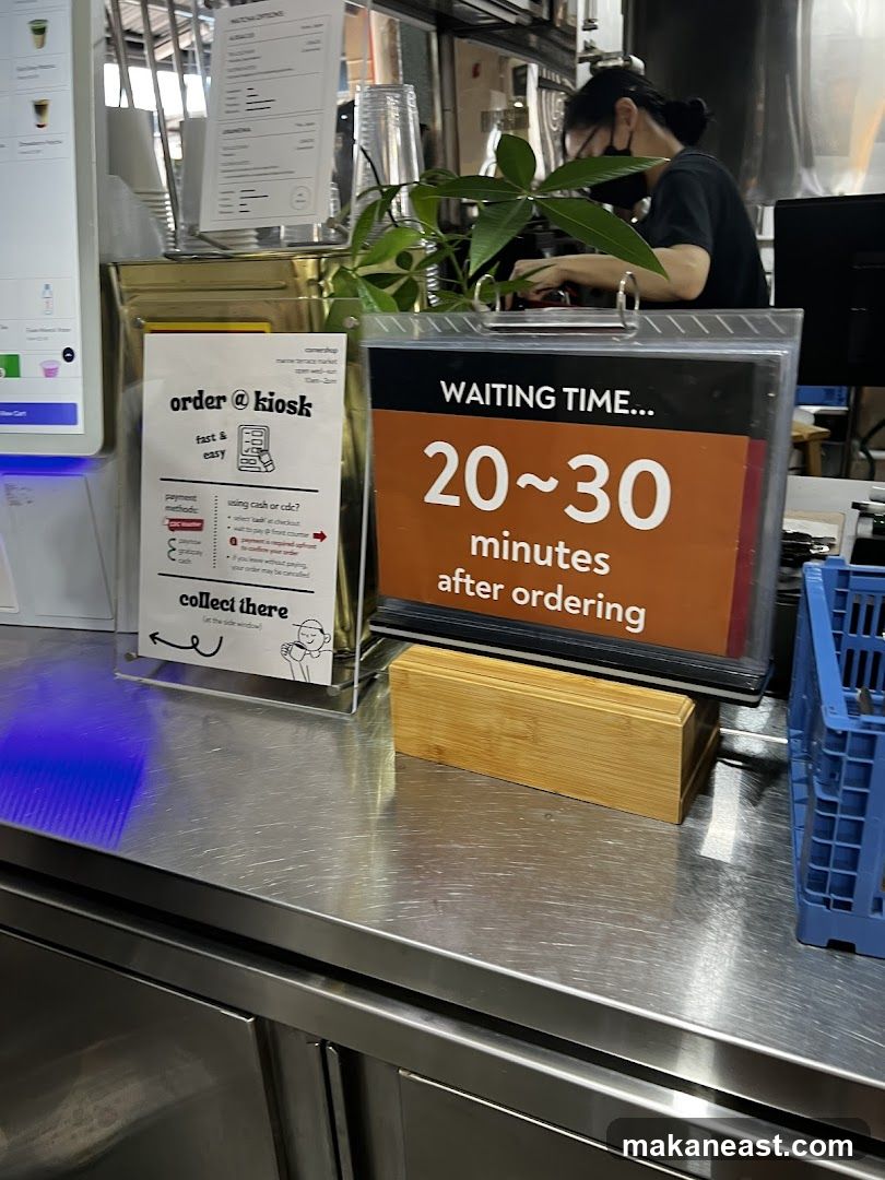 Order Kiosk and Waiting Time Sign