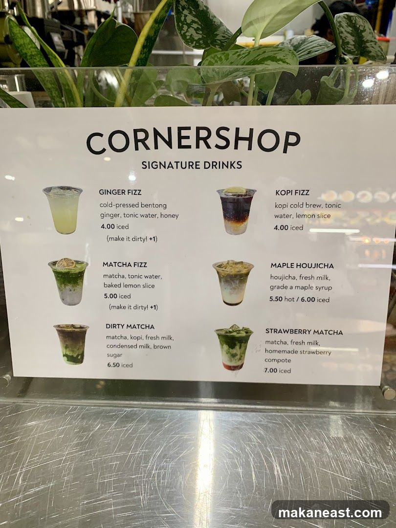CORNERSHOP SIGNATURE DRINKS