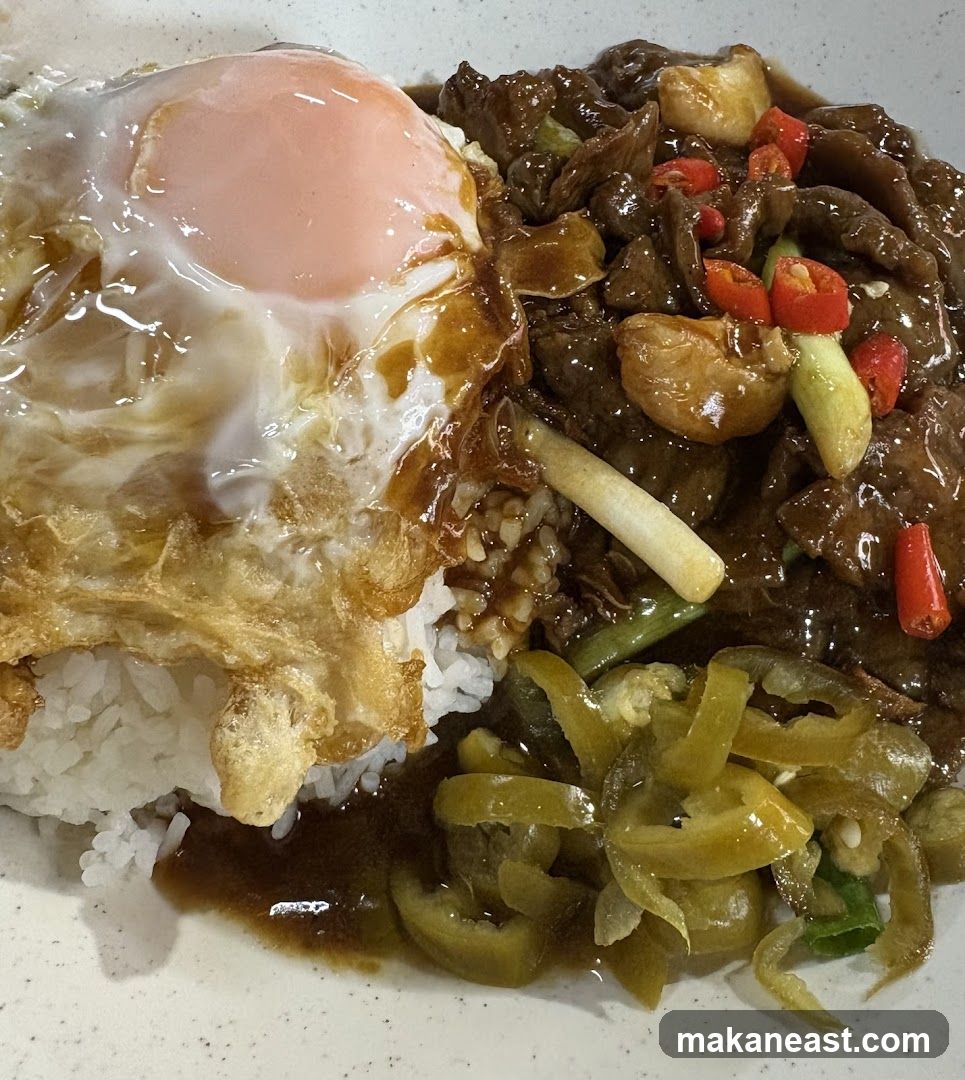 Beef with Fried Egg and Rice