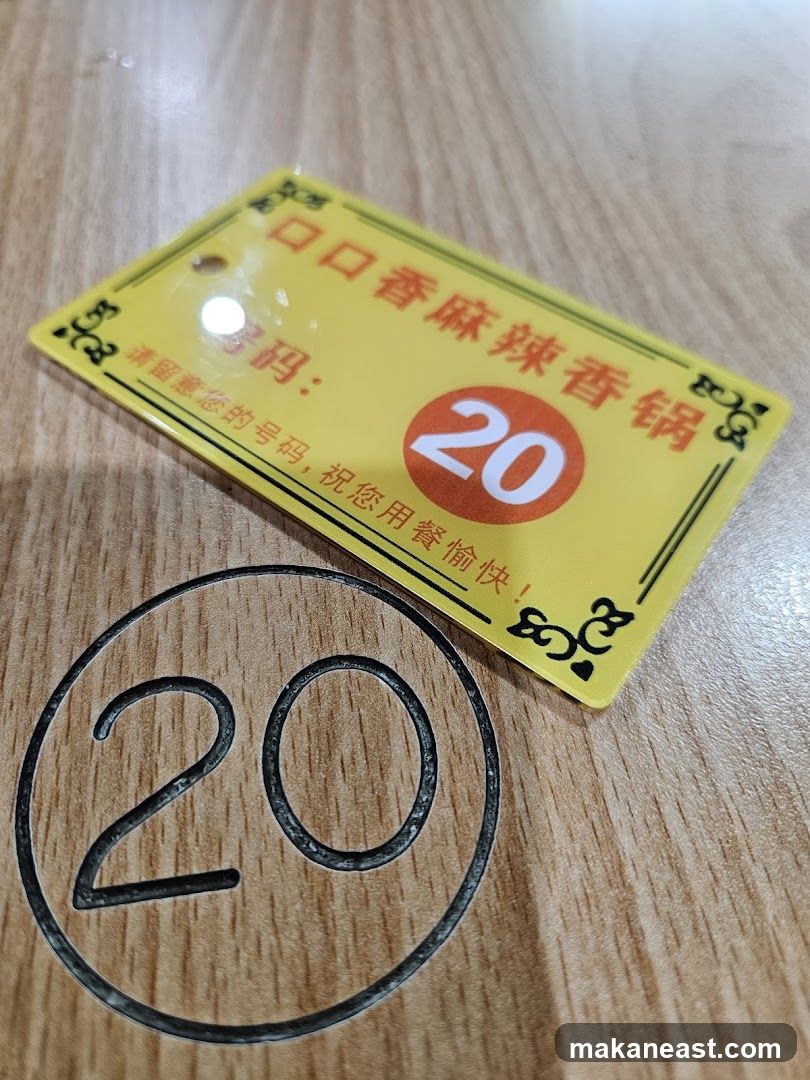 Table Number Tag