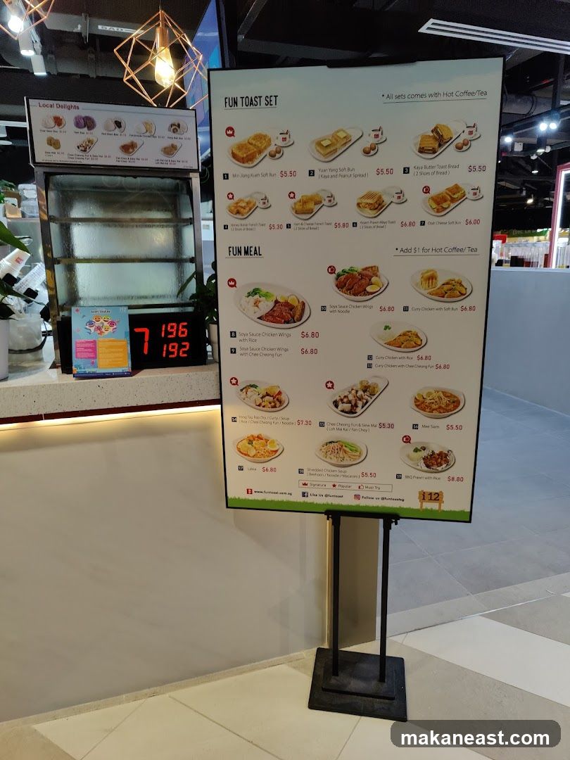 Fun Toast Set & Fun Meal Menu