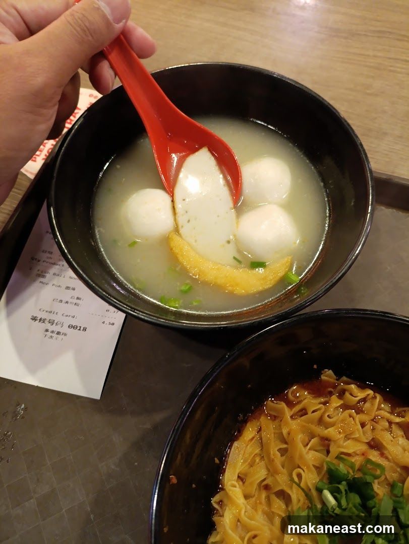 Noodles and Fish Ball Soup