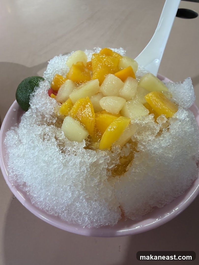 Shaved Ice Dessert with Fruit