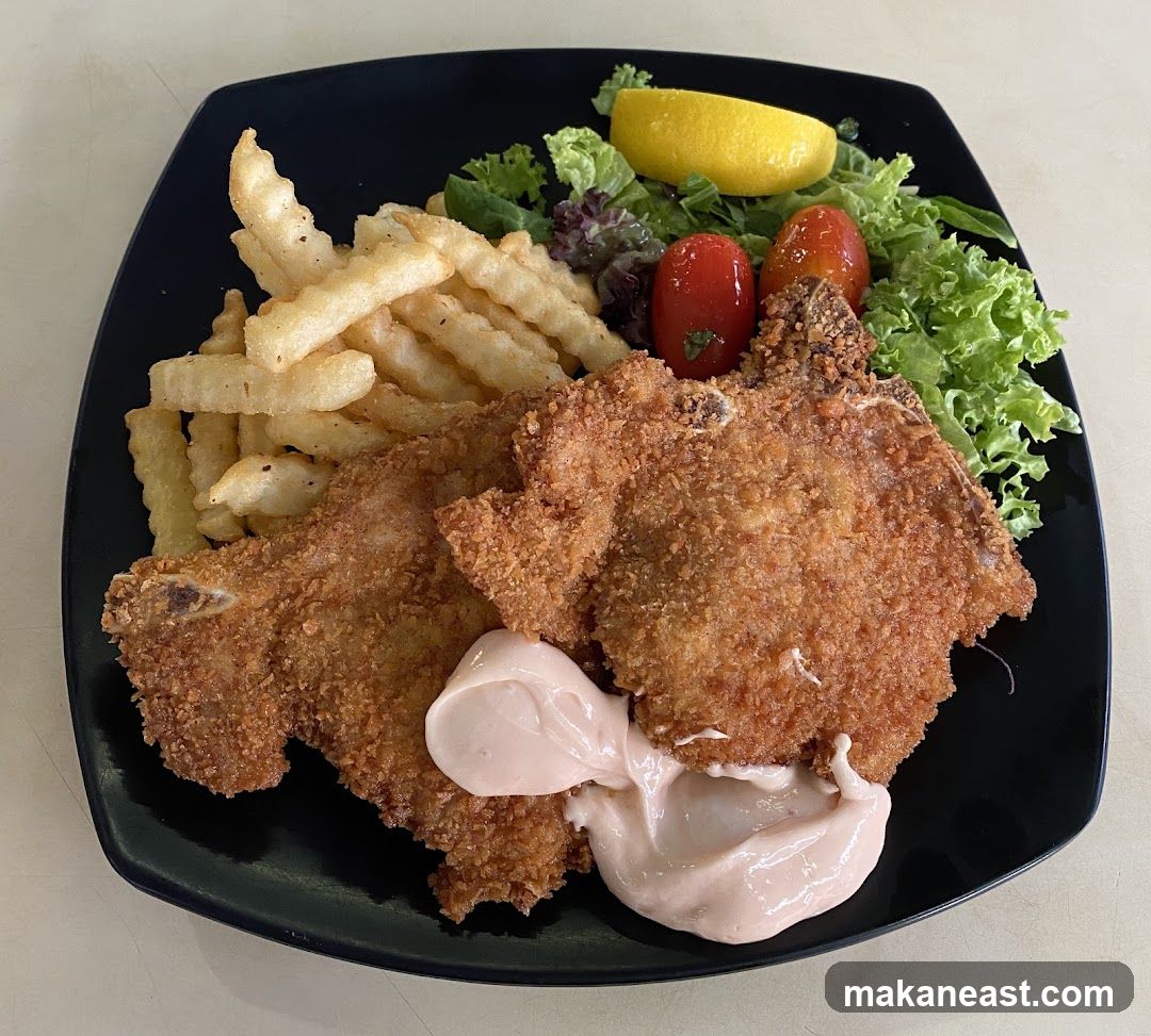 Pork Chop with Fries and Salad