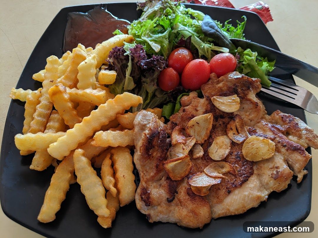 Chicken Steak with Fries and Salad