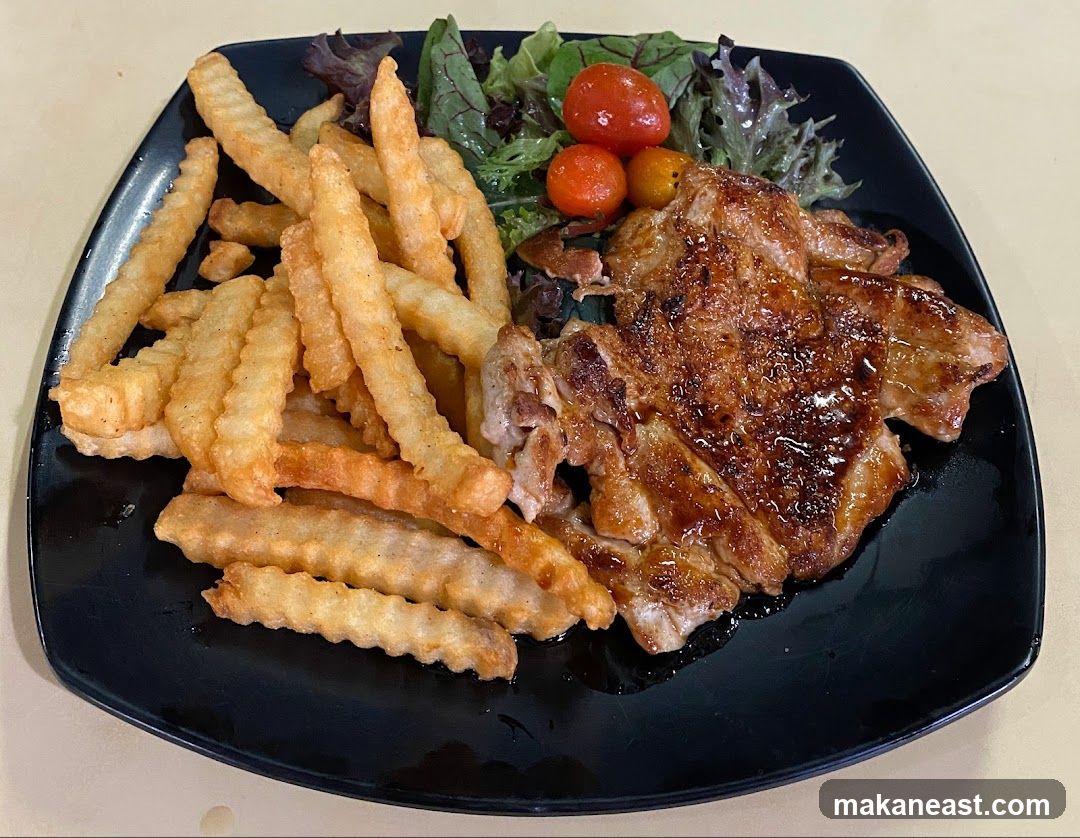 Chicken Chop with Fries and Salad