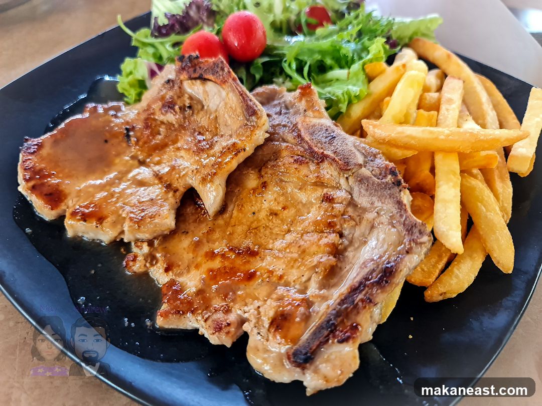 Pork Chops with Fries and Salad