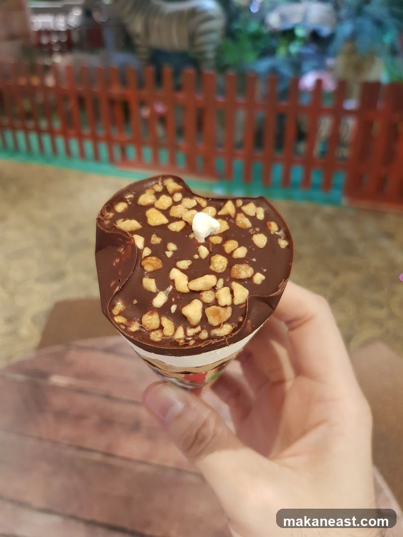 Ice Cream Cone with Nuts