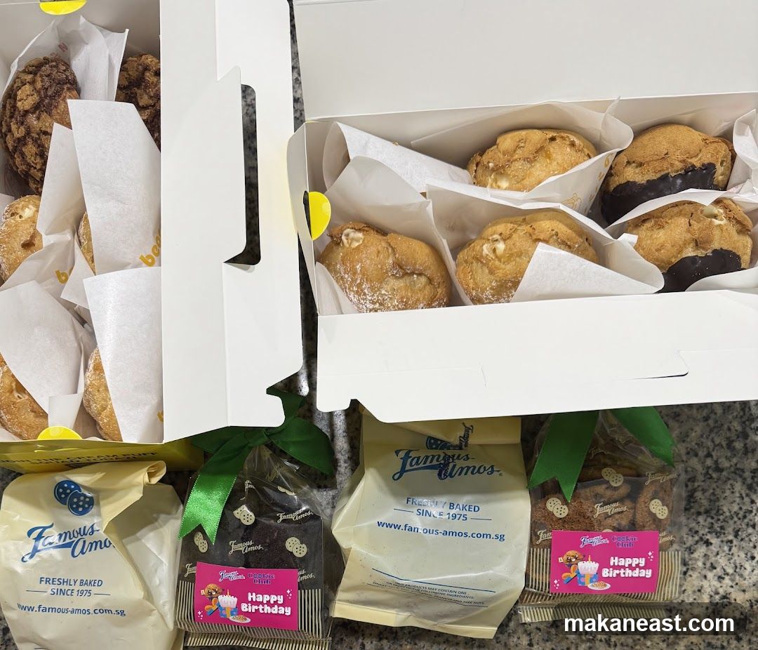 Famous Amos Cookies and Cream Puffs