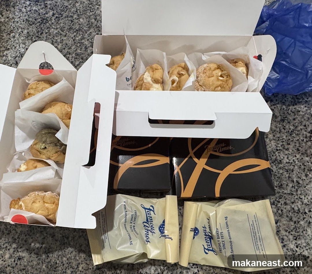 Famous Amos Cookies and Cream Puffs