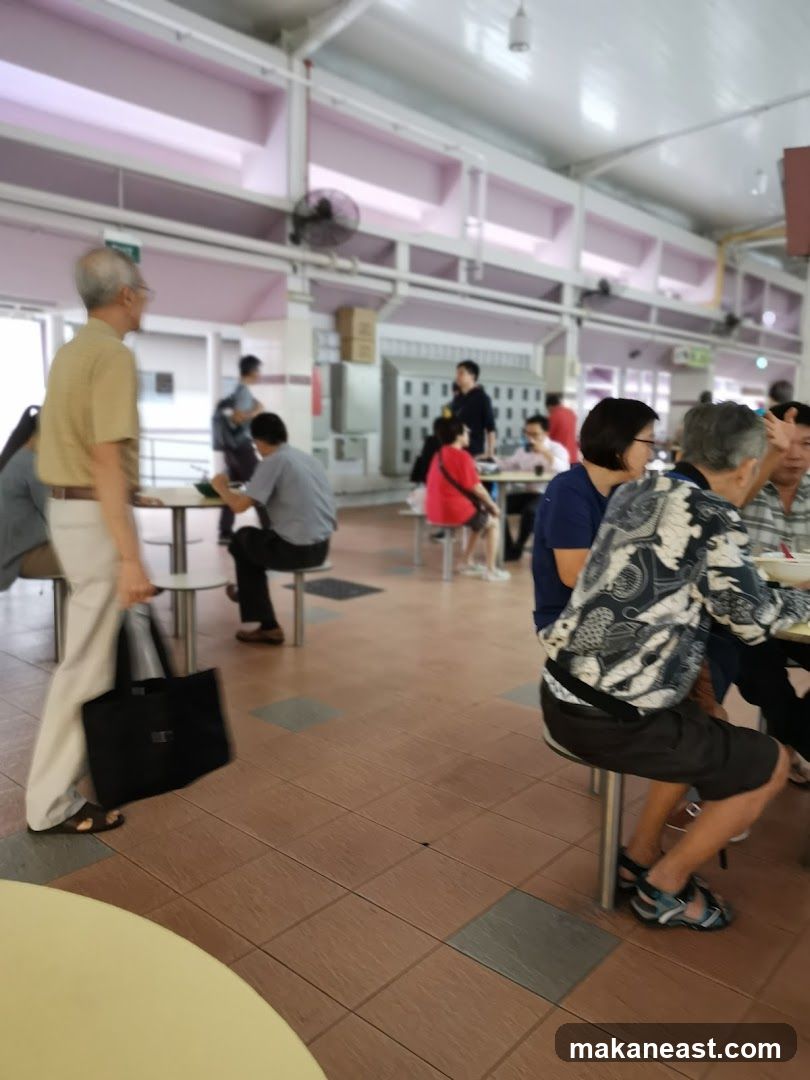 People dining at a food court