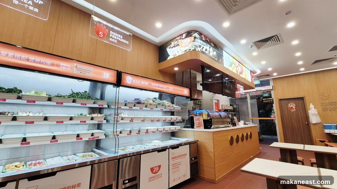 Restaurant Interior with Food Display