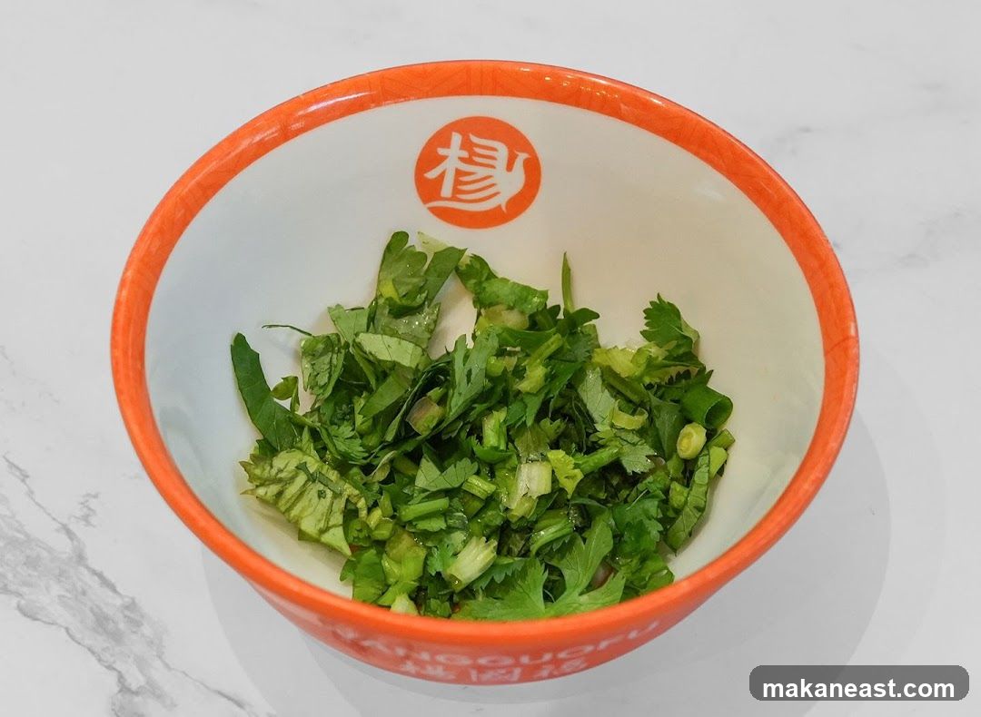 Chopped Herbs in a Bowl