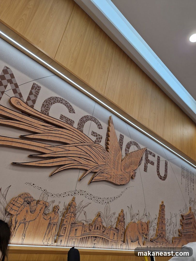 Wall Mural with Bird and Cityscape