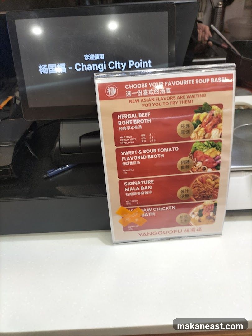 Yang Guofu - Changi City Point Soup Base Menu