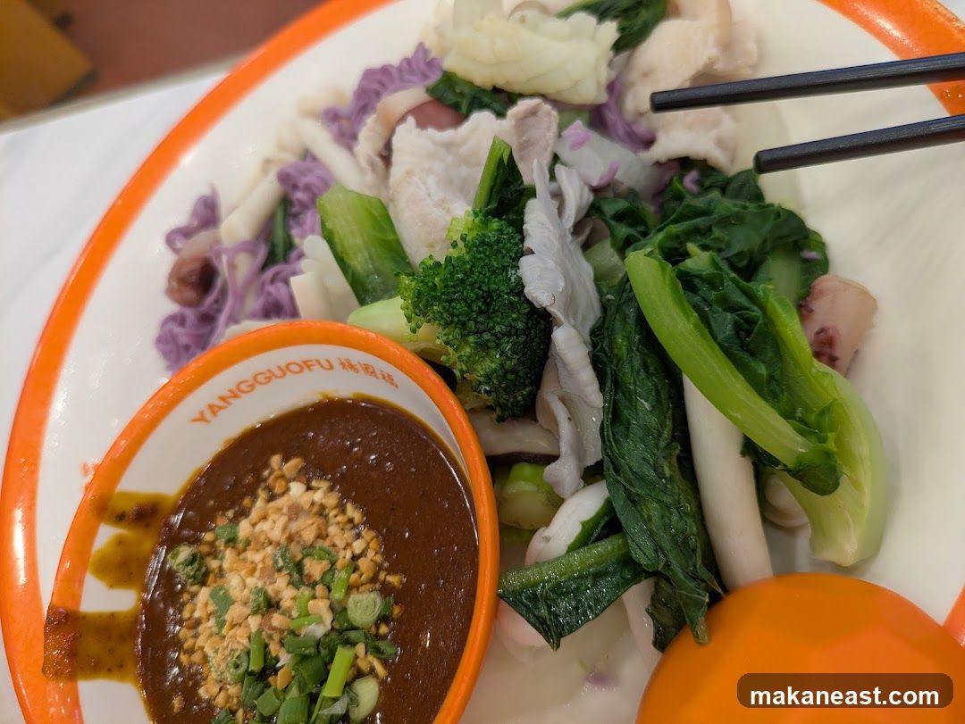 Vegetable and Meat Platter with Dipping Sauce
