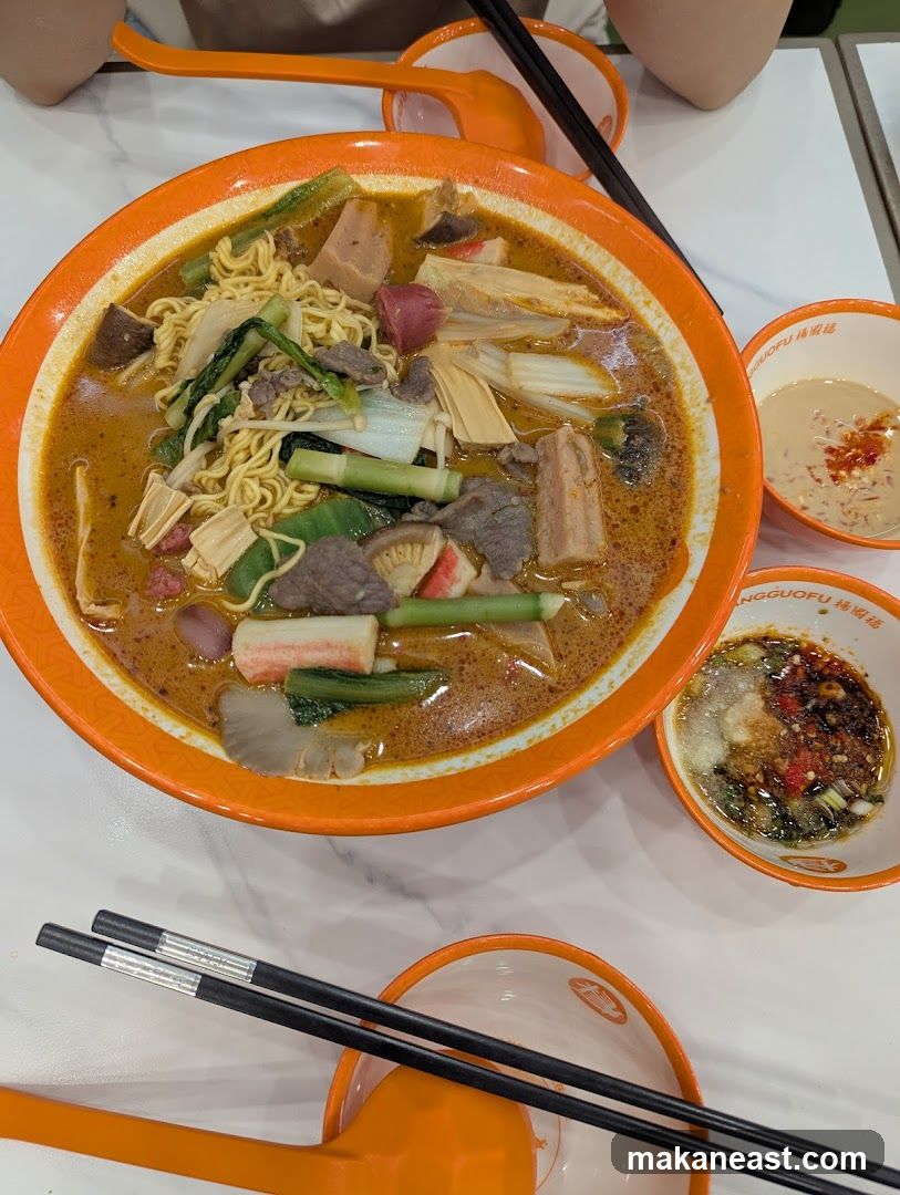Spicy Noodle Soup with Beef and Vegetables