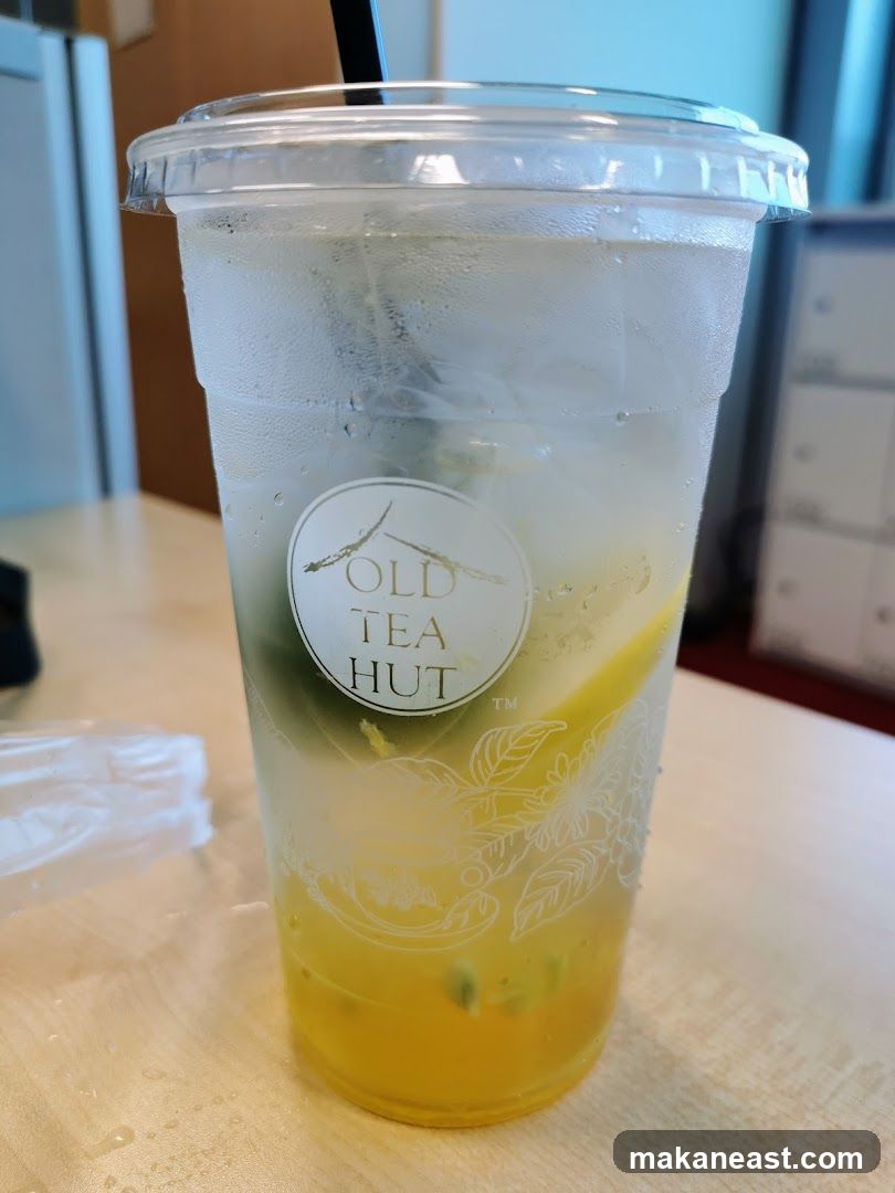 Iced Drink with Passion Fruit and Lemon