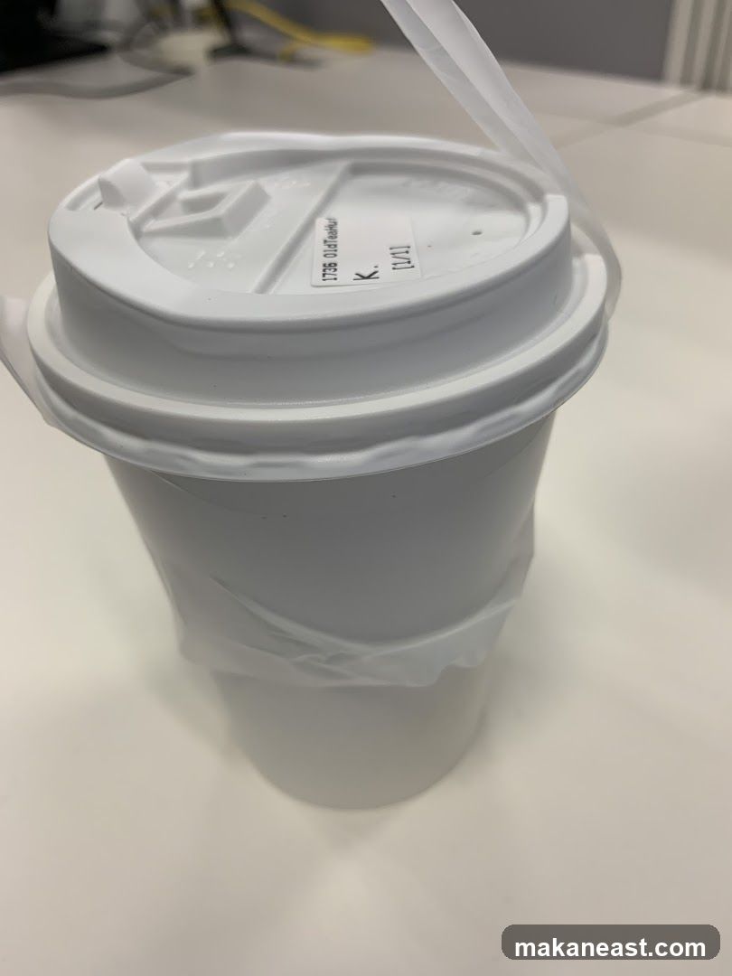 To-go cup with straw