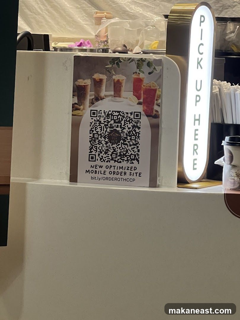 QR Code for Mobile Ordering