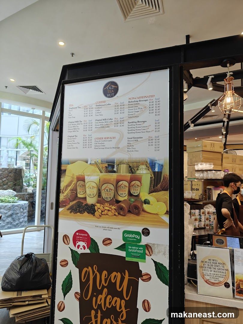Old Tea Hut Menu