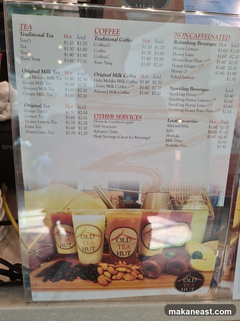 Old Tea Hut Menu