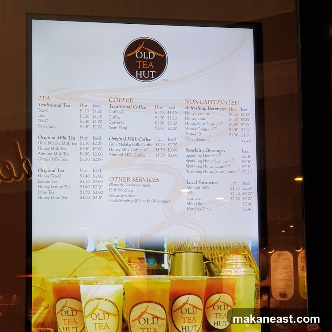 OLD TEA HUT Menu
