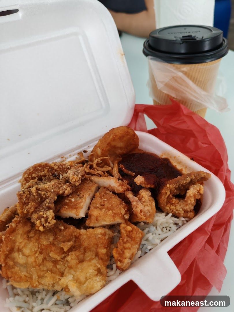 Fried Chicken and Rice Meal