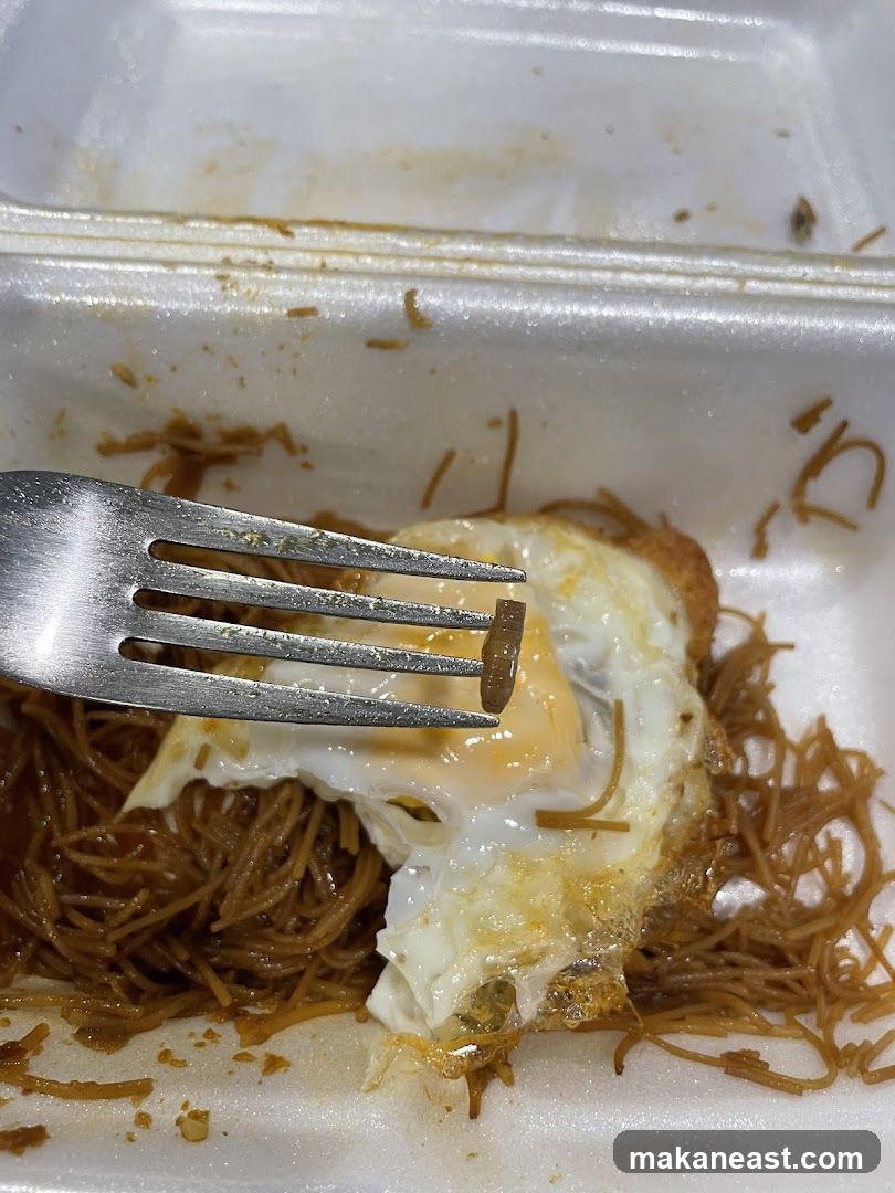 Noodles and Fried Egg