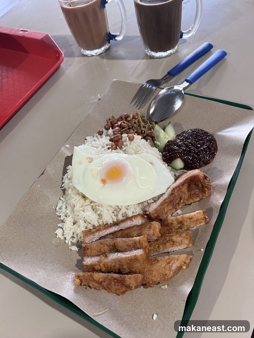 Nasi Lemak with Fried Pork