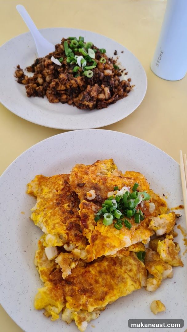 Fried Carrot Cake and Oyster Omelette