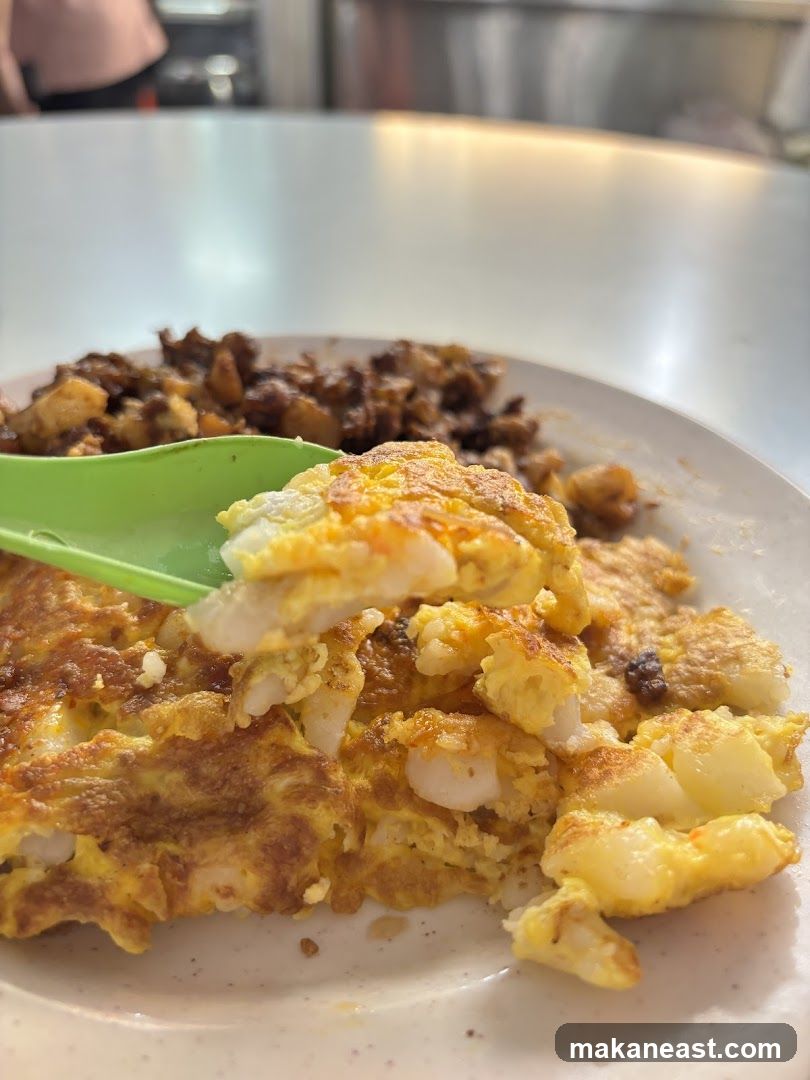 Fried Omelette with Rice Cake