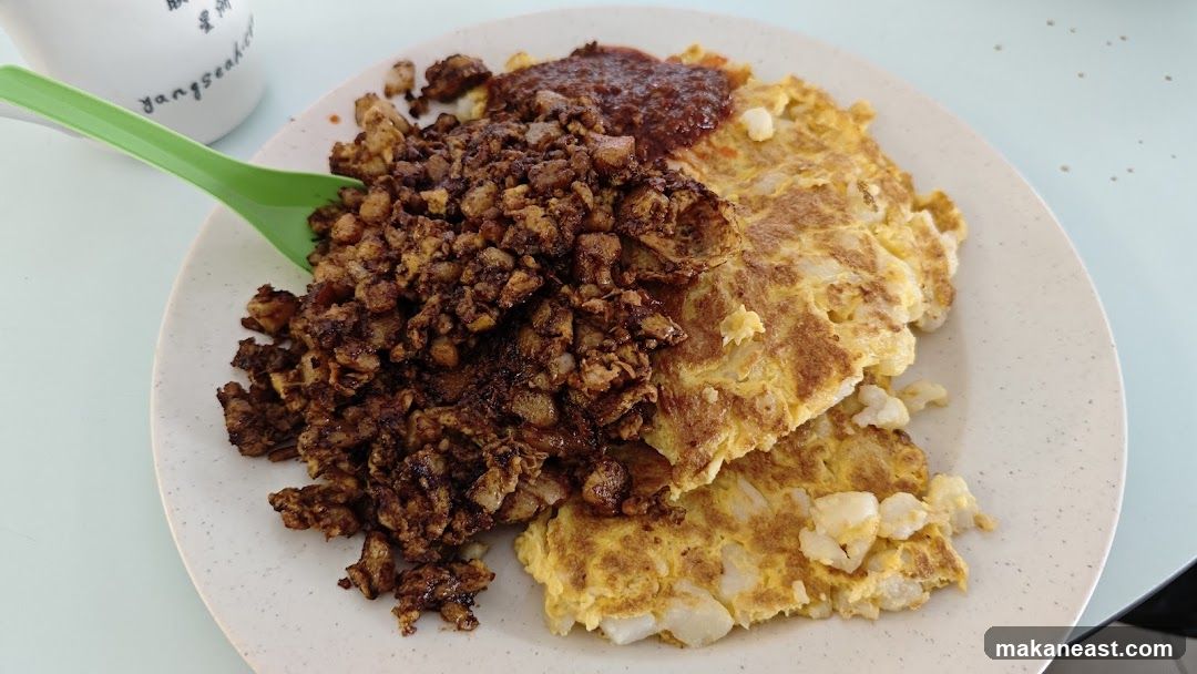 Fried Carrot Cake with Omelette