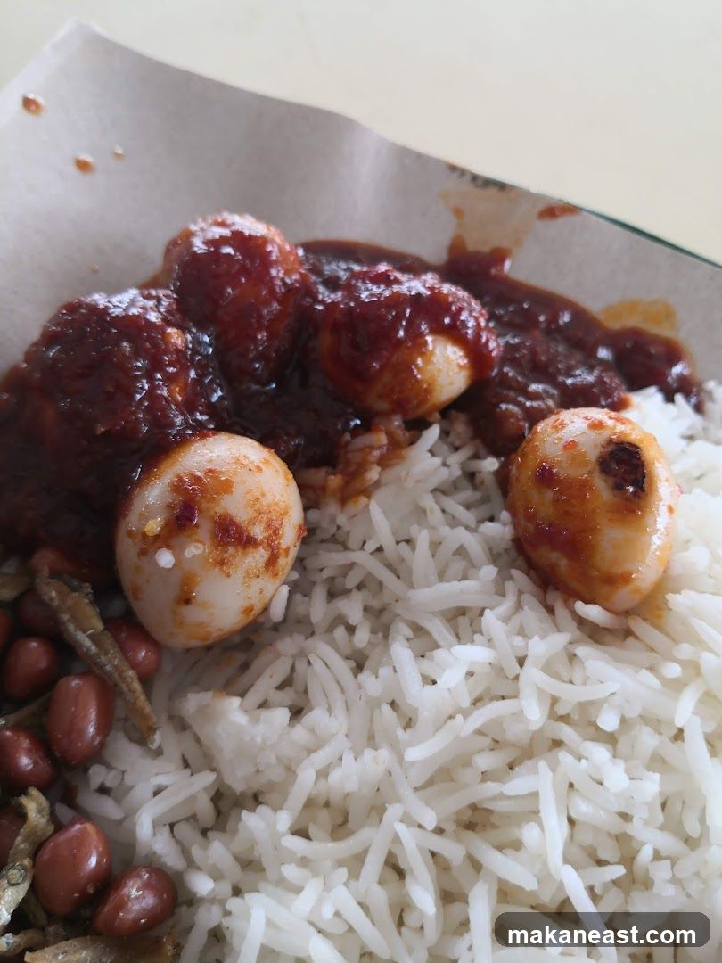 Nasi Lemak with Quail Eggs