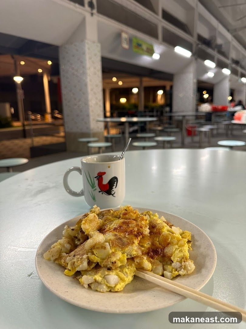 Fried Carrot Cake and Drink