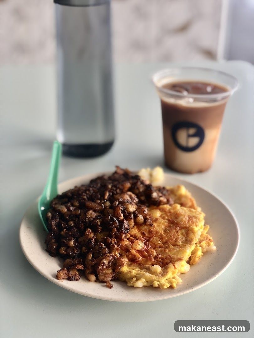 Fried Carrot Cake and Coffee