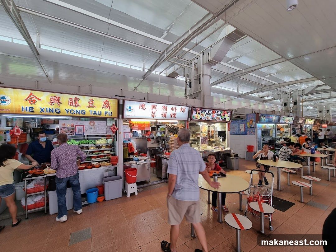 Food stalls in a hawker center