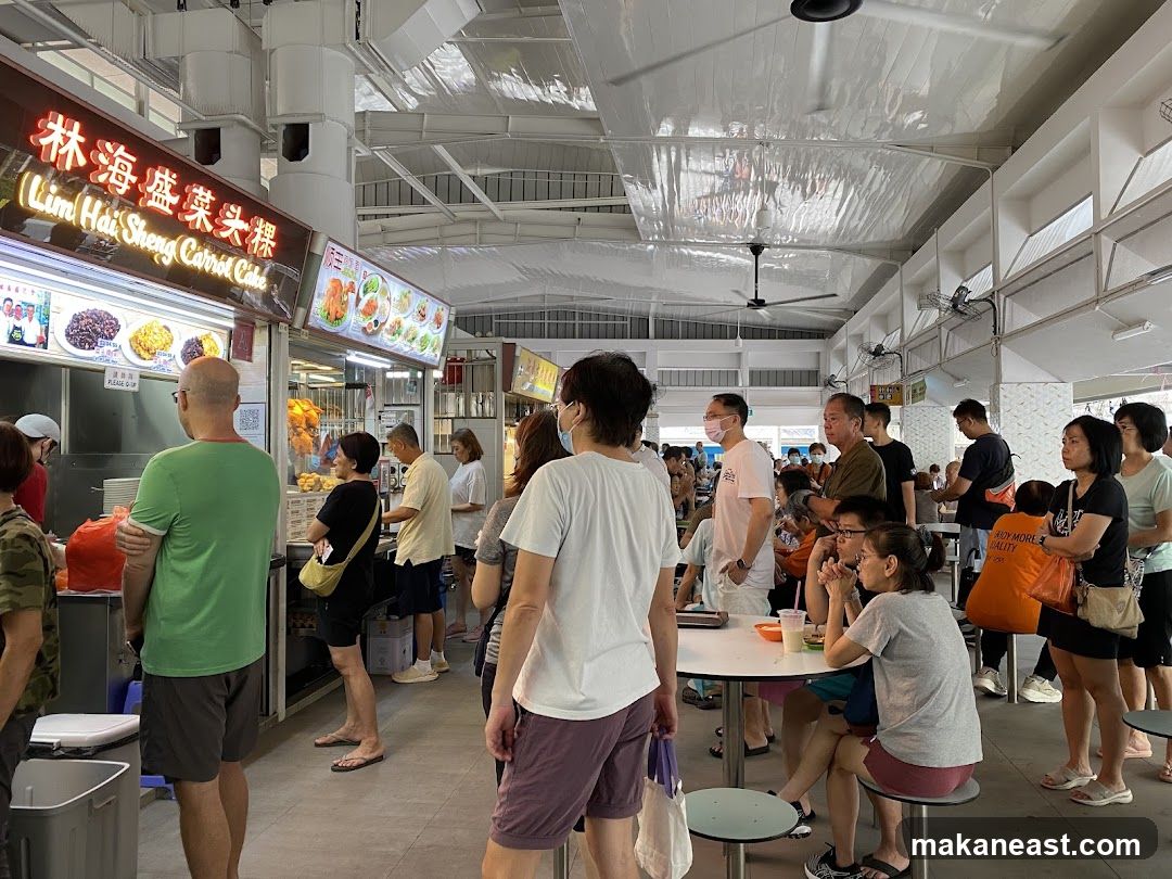 Food court with patrons