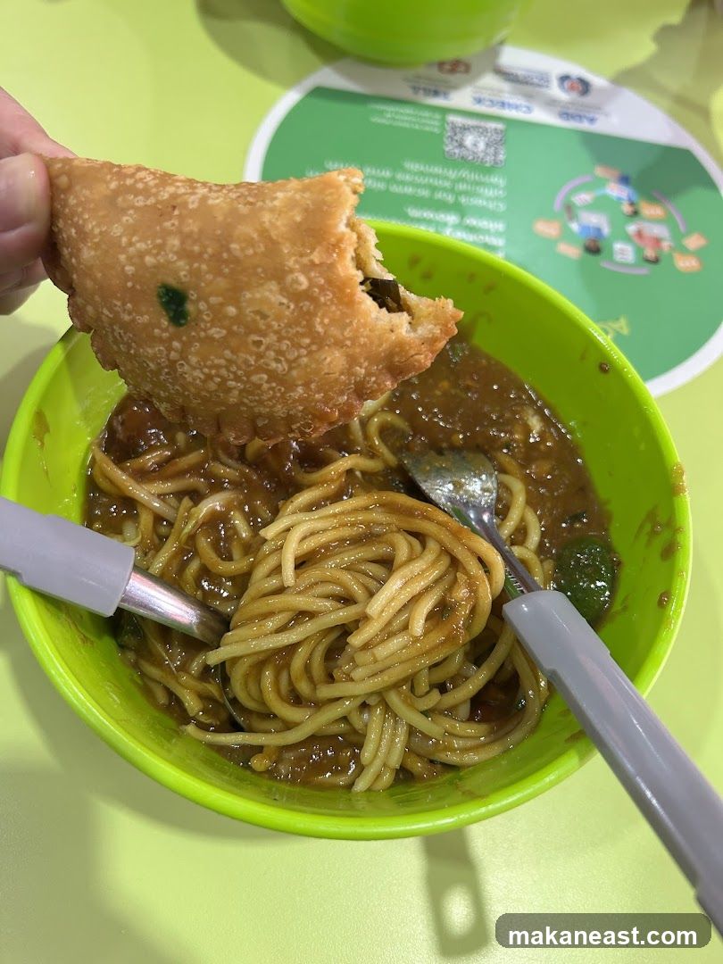 Curry Noodles with a Pastry