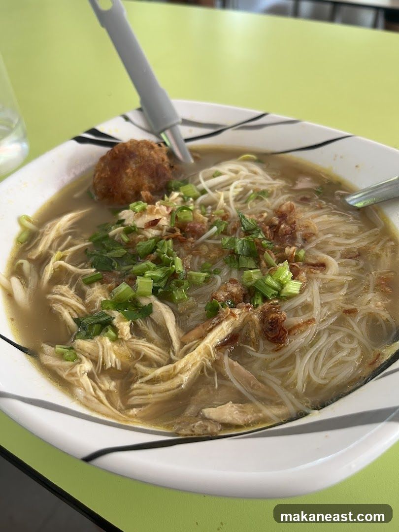 Bowl of Noodles with Shredded Chicken