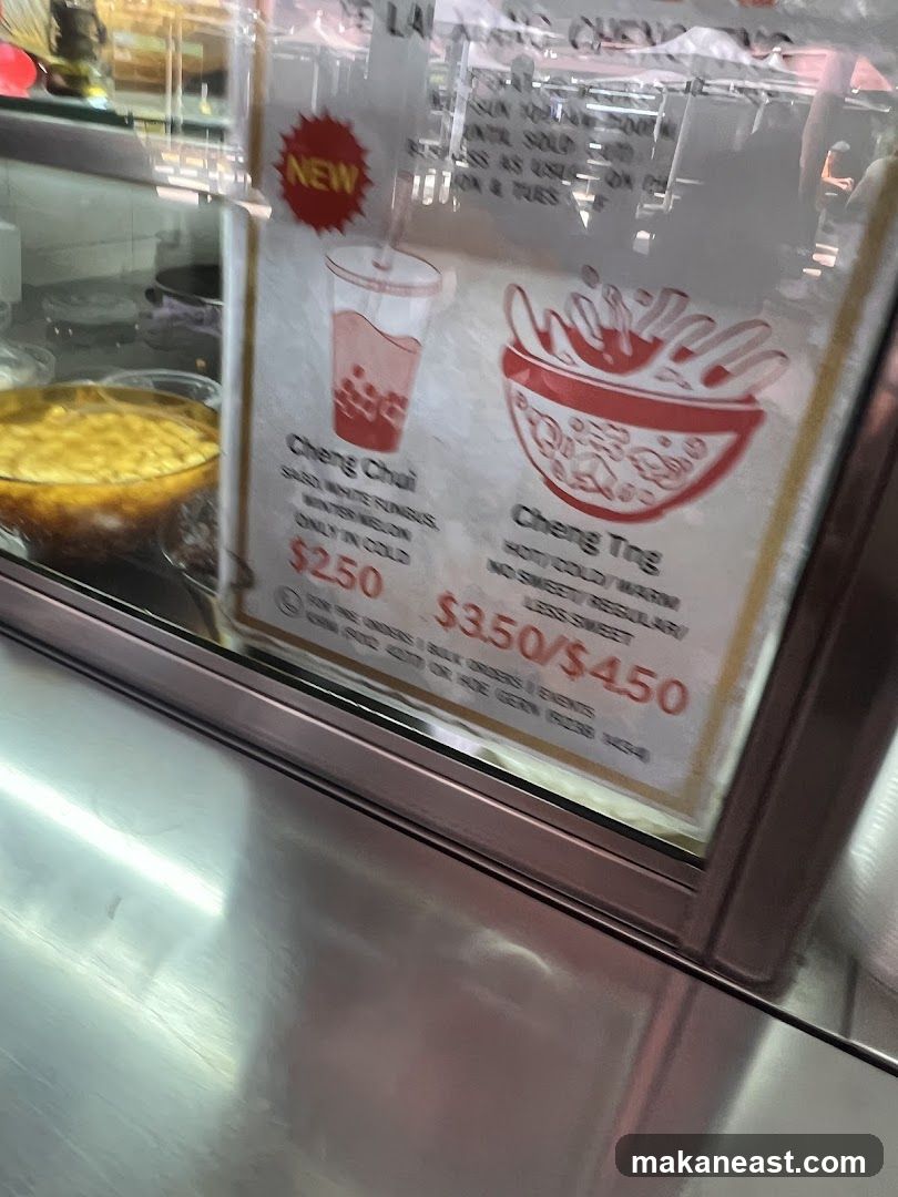Cheng Chai and Cheng Tng Menu