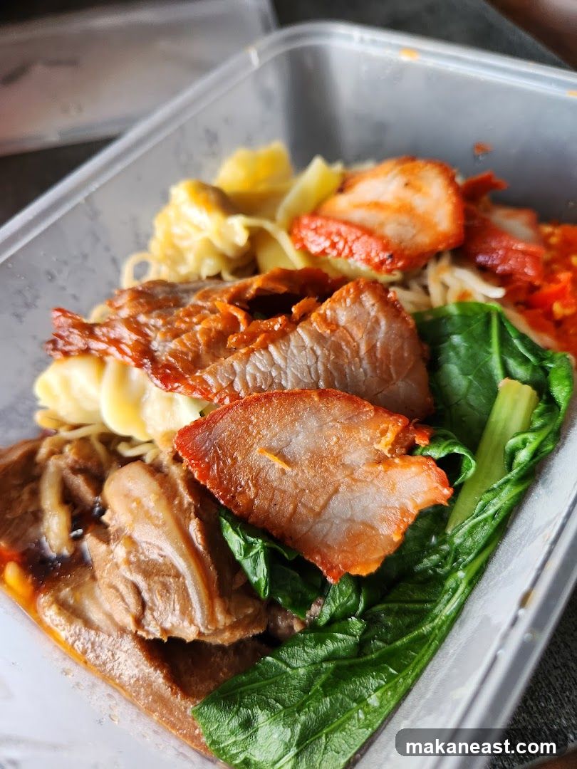 Noodle Dish with Meats and Greens