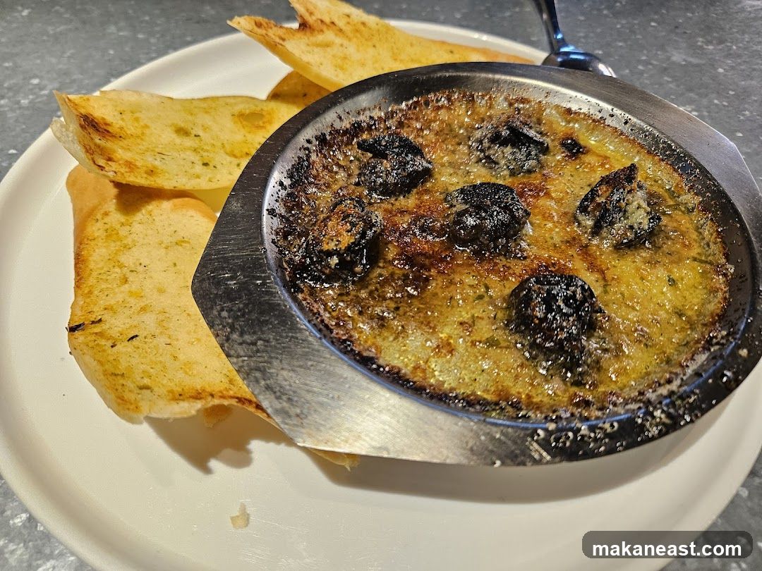 Escargots with Garlic Butter and Toasted Bread