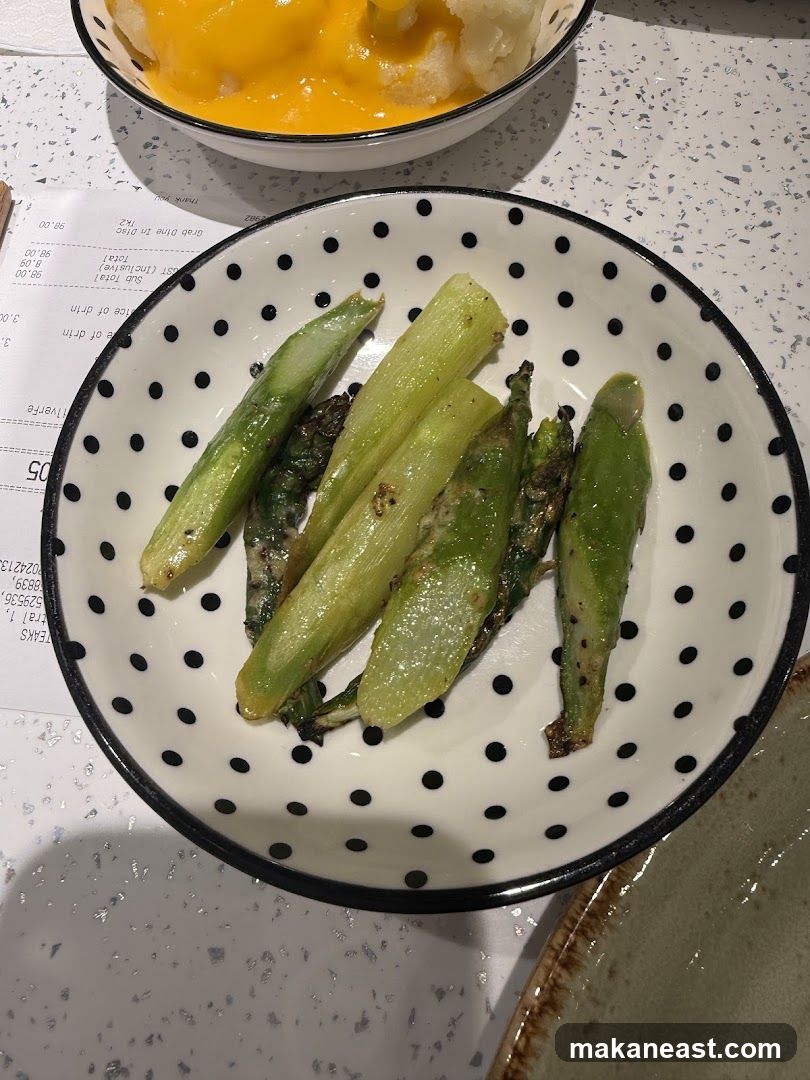 Roasted Asparagus and Mashed Potatoes