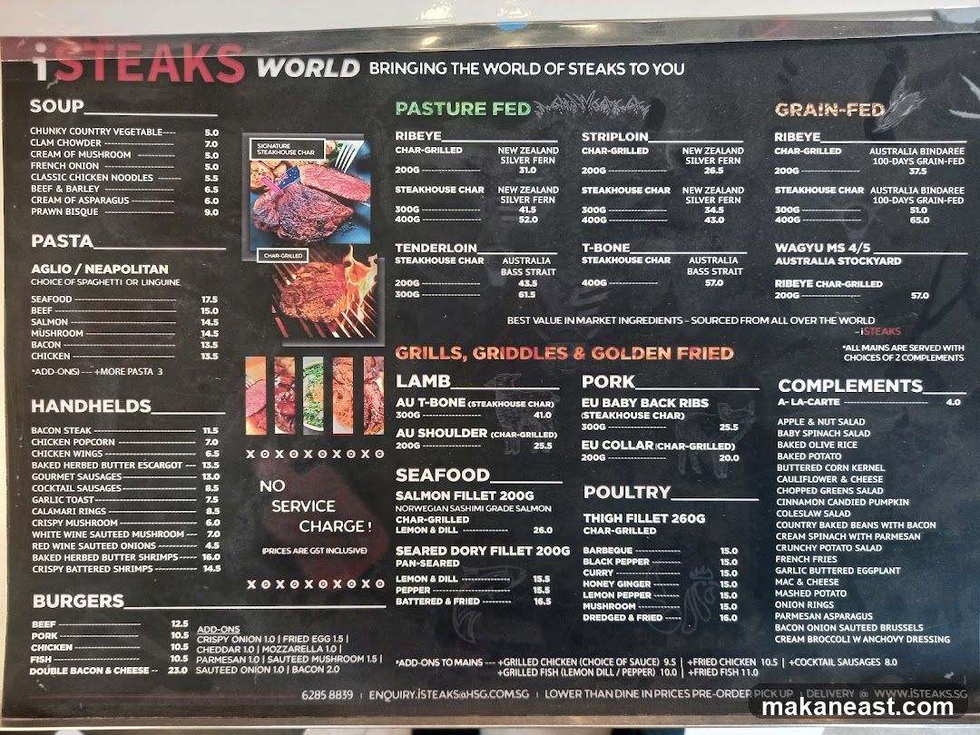 Isteaks World Menu
