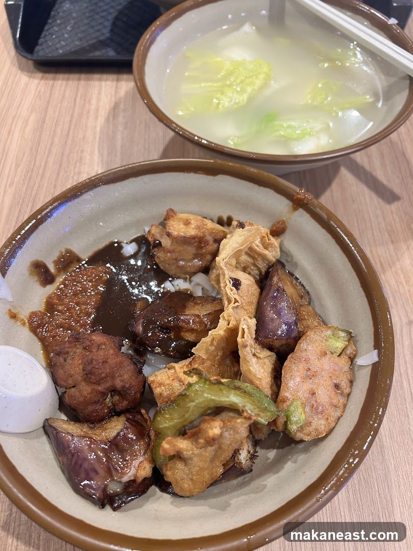 Fried Food Bowl with Soup
