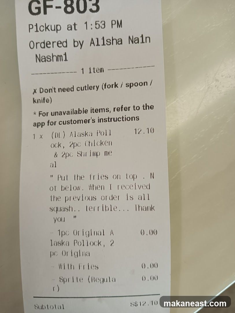 Order Receipt