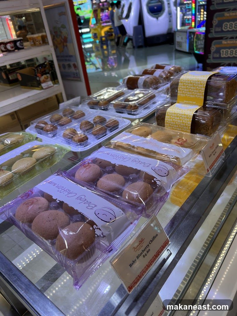 Pastries in a Display Case