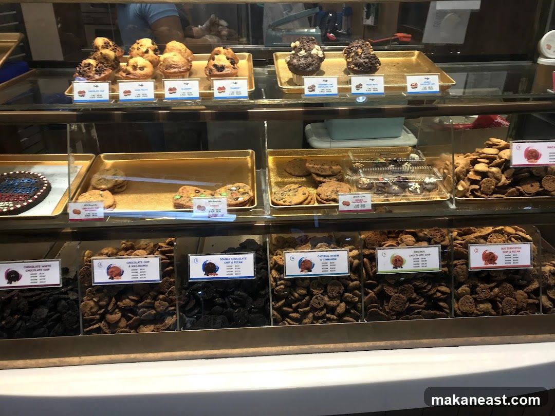Display Case with Baked Goods