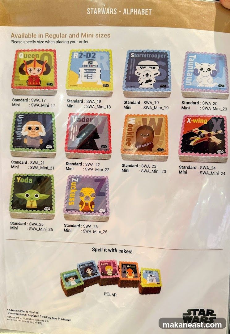 Star Wars Alphabet Cakes